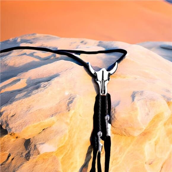 Cowboy Bolo Tie Necklace Native American 018 - Picture 2 of 6